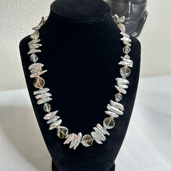 Jewelry - Lucas Lameth 925 Abalone & Faceted Beaded Necklace